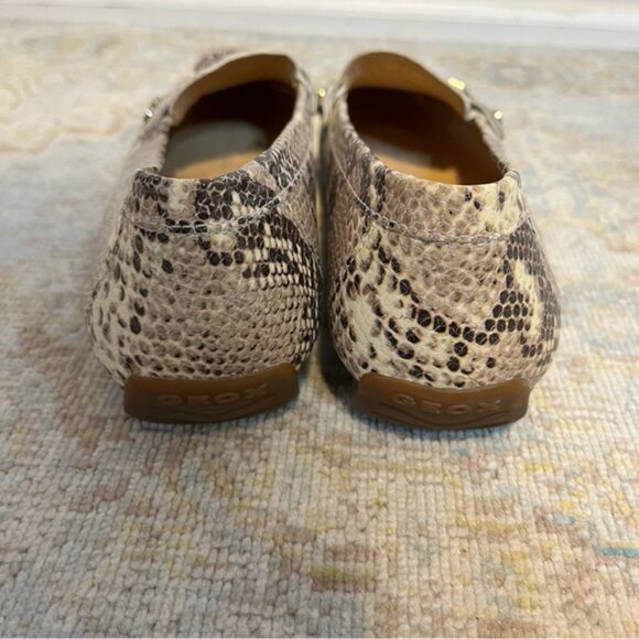 GEOX Respira Snake Embossed Loafers Women's Leather Shoes Size 36 EU - Picture 5 of 9